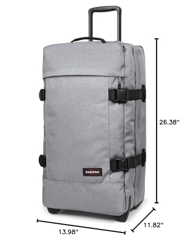Eastpak Tranverz M – 78L Large Wheeled Luggage with Dual Compartments, TSA Lock, Compression Straps & Smooth - Wheeling System, Sunday Grey