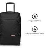 EASTPAK Tranverz S – 42L Small Wheeled Luggage with Dual Compartments, TSA Lock, Compression Straps & Smooth - Wheeling System, Wine Burgundy