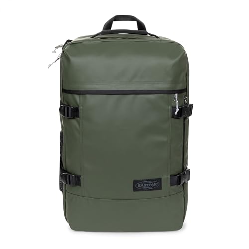Eastpak Travelpack – 42L Cabin-Size 2-in-1 Duffel, Convertible Backpack, 17-inch Laptop Sleeve, Two Compartments & Adjustable Straps, Tarp Forest