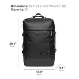 EASTPAK Travelpack – 42L Cabin-Size Duffel Backpack with Dual Compartments, 17" Laptop Sleeve, Vegan Design & Adjustable Straps, Tarp Black