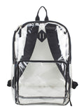 Eastsport - Backpack, PVC Plastic, 12 1/2 x 5 1/2 x 17 1/2 - Clear/Black, 193971BJBLK