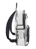 Eastsport - Backpack, PVC Plastic, 12 1/2 x 5 1/2 x 17 1/2 - Clear/Black, 193971BJBLK