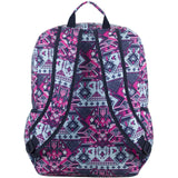 Eastsport Carry On Travel Weekender Backpack with Extra Large Main Compartment, Navy/Tribal Print