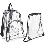 Eastsport Clear Backpack with Sling Combo - Black Trim | Backpacks4Less