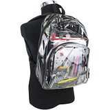Eastsport Clear Backpack with Sling Combo - Black Trim