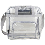 Eastsport Clear Bag for Stadium Events 12×5×12 Clear Tote Lunch Bag with Reinforced Straps for Work and Sporting Events, Gray