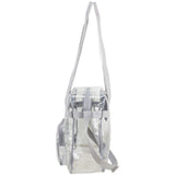 Eastsport Clear Bag for Stadium Events 12×5×12 Clear Tote Lunch Bag with Reinforced Straps for Work and Sporting Events, Gray