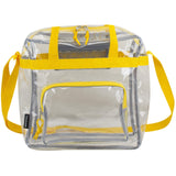 Eastsport Clear Bag for Stadium Events 12×5×12 Clear Tote Lunch Bag with Reinforced Straps for Work and Sporting Events, Yellow