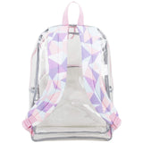 Eastsport Clear PVC Backpack Clear Bag for Concerts, Sports Events Festivals, College, Work, Crystal Rose Sand