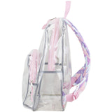 Eastsport Clear PVC Backpack Clear Bag for Concerts, Sports Events Festivals, College, Work, Crystal Rose Sand