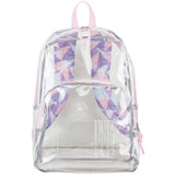 Eastsport Clear PVC Backpack Clear Bag for Concerts, Sports Events Festivals, College, Work, Crystal Rose Sand