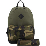Eastsport Dome Classic Travel Daypack Backpack Bookbag Bag with Accessory Pouch, Army Green/Camo | Backpacks4Less