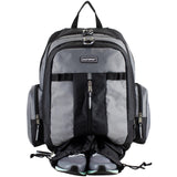 Eastsport Extra Large Backpack Expandable Oversized For Travel Hiking Work Camping Sports Outdoors With Drawstring Bag 18x13.5x9.5 Mochila De Viaje Ash Gray Black