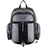 Eastsport Extra Large Backpack Expandable Oversized For Travel Hiking Work Camping Sports Outdoors With Drawstring Bag 18x13.5x9.5 Mochila De Viaje Ash Gray Black