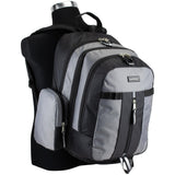 Eastsport Extra Large Backpack Expandable Oversized For Travel Hiking Work Camping Sports Outdoors With Drawstring Bag 18x13.5x9.5 Mochila De Viaje Ash Gray Black