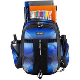 Eastsport Extra Large Backpack Expandable Oversized For Travel Hiking Work Camping Sports Outdoors With Drawstring Bag 18x13.5x9.5 Mochila De Viaje Blue Ombre Black