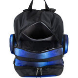 Eastsport Extra Large Backpack Expandable Oversized For Travel Hiking Work Camping Sports Outdoors With Drawstring Bag 18x13.5x9.5 Mochila De Viaje Blue Ombre Black