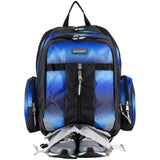 Eastsport Extra Large Backpack Expandable Oversized For Travel Hiking Work Camping Sports Outdoors With Drawstring Bag 18x13.5x9.5 Mochila De Viaje Blue Ombre Black