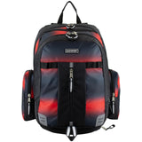 Eastsport Extra Large Backpack Expandable Oversized For Travel Hiking Work Camping Sports Outdoors With Drawstring Bag 18x13.5x9.5 Mochila De Viaje Red Ombre Black
