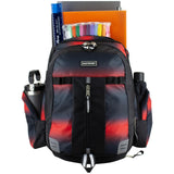 Eastsport Extra Large Backpack Expandable Oversized For Travel Hiking Work Camping Sports Outdoors With Drawstring Bag 18x13.5x9.5 Mochila De Viaje Red Ombre Black