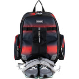 Eastsport Extra Large Backpack Expandable Oversized For Travel Hiking Work Camping Sports Outdoors With Drawstring Bag 18x13.5x9.5 Mochila De Viaje Red Ombre Black