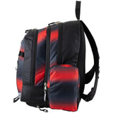 Eastsport Extra Large Backpack Expandable Oversized For Travel Hiking Work Camping Sports Outdoors With Drawstring Bag 18x13.5x9.5 Mochila De Viaje Red Ombre Black