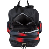 Eastsport Extra Large Backpack Expandable Oversized For Travel Hiking Work Camping Sports Outdoors With Drawstring Bag 18x13.5x9.5 Mochila De Viaje Red Ombre Black