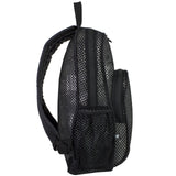 Eastsport Heavy Duty Mesh Sport Backpack Daypack Bookbag Bag See Through for Travel, Swim, Gym, Beach, 17.5 Inches, Onyx