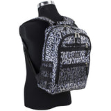 Eastsport Lunch Backpack Travel College Laptop Bookbag, Reusable Insulated Food Snack Cooler Lunchbox Set, for Work, Outdoor, Midnight Cheetah