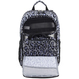 Eastsport Lunch Backpack Travel College Laptop Bookbag, Reusable Insulated Food Snack Cooler Lunchbox Set, for Work, Outdoor, Midnight Cheetah