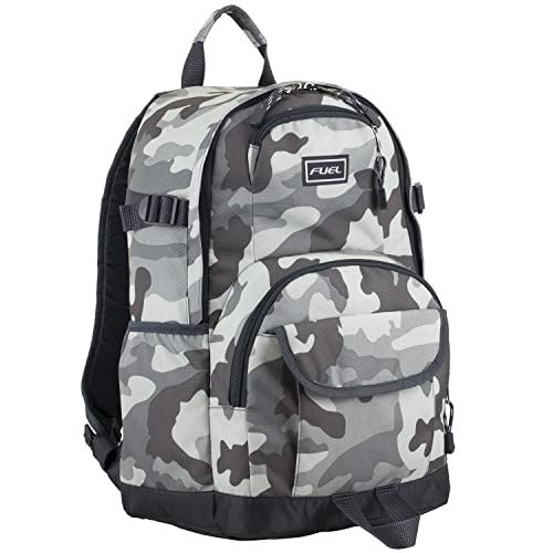 Eastsport Multi-Purpose Millennial Tech Carry On Luggage Weekender Casual Daypack Backpack Bag, Grey Camo | Backpacks4Less