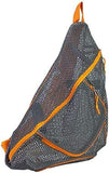Eastsport Sporty Mesh Trap Single Strap Backpack Grey and Orange
