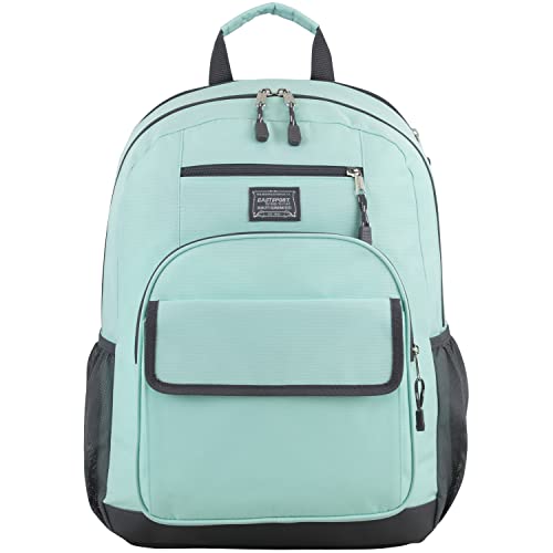 Eastsport Travel Laptop Backpack, Business Water Resistant Slim Sturdy Laptops Backpack College Work Computer Bag Unisex Fits 15" Notebook, Light Blue Mint