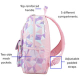 Eastsport Travel Laptop Backpack, Business Water Resistant Slim Sturdy Laptops Backpack College Work Computer Bag Unisex Fits 15" Notebook, Rose Sand Crystal Clear Geo Print
