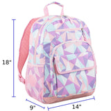 Eastsport Travel Laptop Backpack, Business Water Resistant Slim Sturdy Laptops Backpack College Work Computer Bag Unisex Fits 15" Notebook, Rose Sand Crystal Clear Geo Print