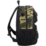 Eastsport Travel Skateboard Backpack Double Strap Laptop Bag Multi - Sport Design for Men and Women, Army Camo