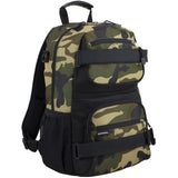 Eastsport Travel Skateboard Backpack Double Strap Laptop Bag Multi-Sport Design for Men and Women, Army Camo