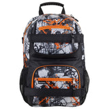 Eastsport Travel Skateboard Backpack Double Strap Laptop Bag Multi - Sport Design for Men and Women, Orange White Black