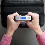 Eat Smart SmartGrip Portable Instant Read Digital Handheld Luggage Scale, Compact, Easy to Read, Lightweight, Durable, High 110 lb Capacity, Battery Included, Silver