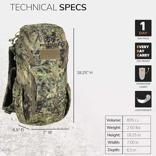 Eberlestock Bandit Pack - Rugged EDC Backpack Built For The Office Or The Outdoors (Dry Earth)