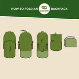 ECO CHIC Hiking Lightweight Packable Backpack - Foldable Daypack for Travel & Hiking & Outdoor Adventures - Waterproof Backpack from Recycled Materials (Dogs Teal)