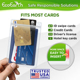 EcoEarth 4x6 Inch Passport & Card Holders (Clear, 10 Pack), Extra Large (XXL) Vertical ID Holder, Resealable and Waterproof Identification Name Card Holder