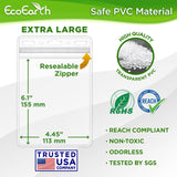 EcoEarth 4x6 Inch Passport & Card Holders (Clear, 10 Pack), Extra Large (XXL) Vertical ID Holder, Resealable and Waterproof Identification Name Card Holder