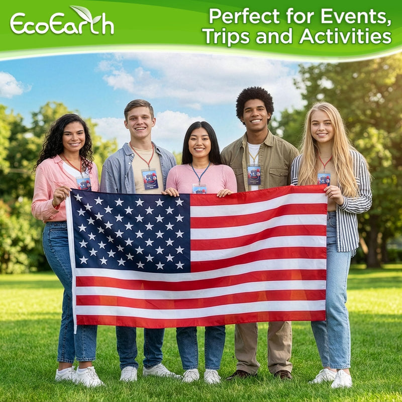 EcoEarth 4x6 Inch Passport & Card Holders with Soft Edge (Clear, 100 PK) - Extra Large (XXL) Vertical ID Holder - Resealable and Waterproof Identification Name Card Holder