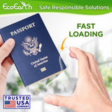 EcoEarth Passport & Identification Card Holders with Soft Edge (Clear, 4x6 Inch, 250 Pack), Extra Large Vertical ID Holder, Zipperless Plastic Name Badge Holders