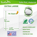EcoEarth Passport & Identification Card Holders with Soft Edge (Clear, 4x6 Inch, 250 Pack), Extra Large Vertical ID Holder, Zipperless Plastic Name Badge Holders