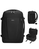 ECOHUB 17'' Small Travel Backpack, United Airlines Personal Item Bag 16.7"x10"x8" with 13 Pockets Carry on Backpack with USB Port Luggage Sleeve Travel Essentials for Men Women Water Resistant, Black