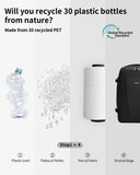 ECOHUB 17'' Small Travel Backpack, United Airlines Personal Item Bag 16.7"x10"x8" with 13 Pockets Carry on Backpack with USB Port Luggage Sleeve Travel Essentials for Men Women Water Resistant, Black