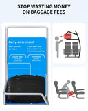 ECOHUB 17'' Small Travel Backpack, United Airlines Personal Item Bag 16.7"x10"x8" with 13 Pockets Carry on Backpack with USB Port Luggage Sleeve Travel Essentials for Men Women Water Resistant, Black