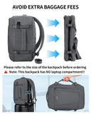 ECOHUB 17'' Travel Backpack, Personal Item Backpack with 13 Pockets, Flight Approved Carry on Backpack with USB Port & Luggage Sleeve, Travel bag for Men & Women, Water Resistant Backpack, Grey